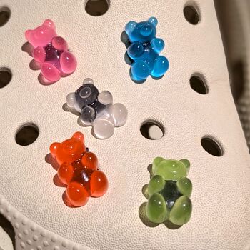 Glow In The Dark Gummy Bear Croc Charms Set, 5 of 6