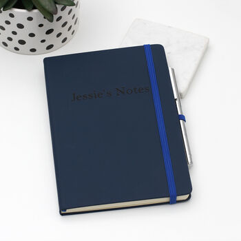 Personalised Vegan Leather Notebook, 4 of 9
