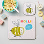 Personalised Kid's Bee Happy Placemat Set, thumbnail 1 of 4