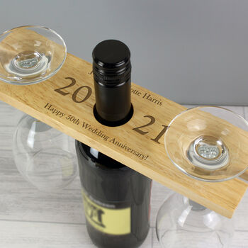 Personalised 'Year' Wine Glass And Bottle Holder, 7 of 7