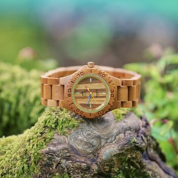 Bamboo Rambler Watch With Bamboo Strap, 2 of 7