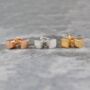 Cube Tiny Sterling Silver Stud Earrings, thumbnail 3 of 4