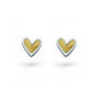 Mini Heart Studs With Mixed Metal, thumbnail 1 of 3