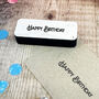 Elegant 'Happy Birthday' Rubber Craft Stamp, thumbnail 4 of 5