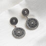 Sterling Silver Oxidised Double Marrakech Studs, thumbnail 1 of 4