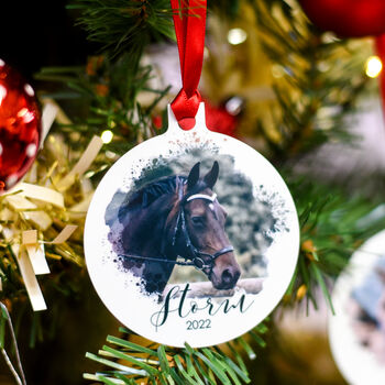 Personalised Pet Photo Christmas Bauble Decoration, 5 of 12