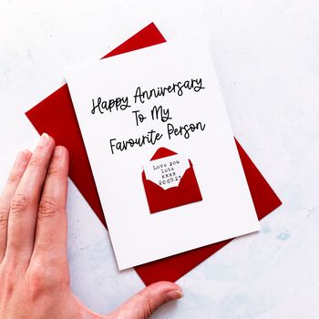 Personalised Favourite Person Anniversary Card, 2 of 5
