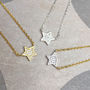 Sterling Silver Crystal Star Necklace, thumbnail 2 of 4