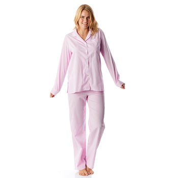 Pretty Pink Gingham Cotton Ladies Pyjamas, 2 of 3