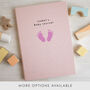 Personalised Baby Footprints A5 Cloth Bound Notebook, thumbnail 1 of 10