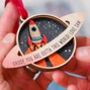 Personalised Space Rocket Christmas Decoration, thumbnail 2 of 4