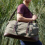 Canvas Holdall Duffel With Front Pockets, thumbnail 5 of 12