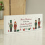 Personalised Christmas Nutcracker Wooden Mantel Decoration, thumbnail 1 of 5