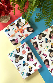 Karl And Susan Kennedy Wrapping Paper, 90s Neighbours Inspired Wrap, 6 of 9