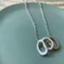 Infinity Three Ovals Stacks Necklace, thumbnail 1 of 5