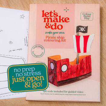 Pirate Ship Colouring And Construction Kit, 8 of 9