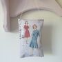 Handmade Lavender Sachet Decoration With Vintage Sewing Pattern Print, Gift For Sewing Friends, thumbnail 3 of 12