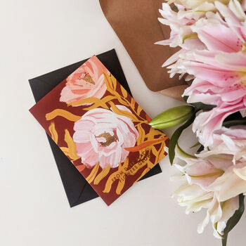 Floral Botanical Encouragement Card 'Flowers Grow', 2 of 3