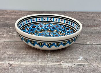 Blue Patterned Bowl With Smooth Rim, 15cm, 2 of 3