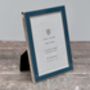 Isaac Jacobs Teal And Silver Plated Border Photo Frame, thumbnail 1 of 3