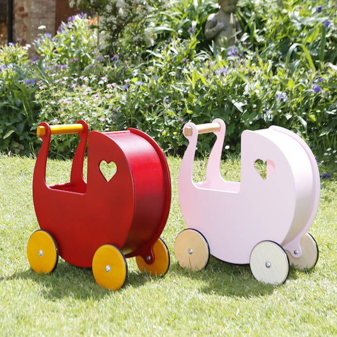 dolls wooden pram