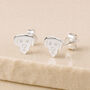 Sterling Silver Puppy Dog Stud Earrings, thumbnail 3 of 5