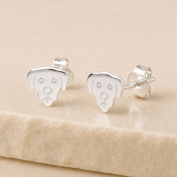 Sterling Silver Puppy Dog Stud Earrings, 3 of 5