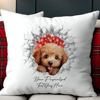 Personalised Christmas Poodle Break Through, 6 of 10