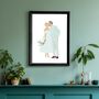 Custom Faceless Colour Block Family Friends Portrait, thumbnail 3 of 11