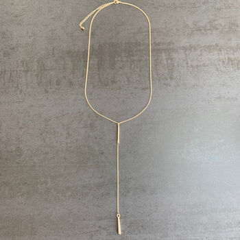Long Chain Bar Necklace, 3 of 5