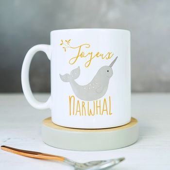 Joyeux Narwhal Christmas Jumper, 3 of 5