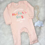 Personalised Happy First Mother's Day Bright Babygrow, thumbnail 7 of 9