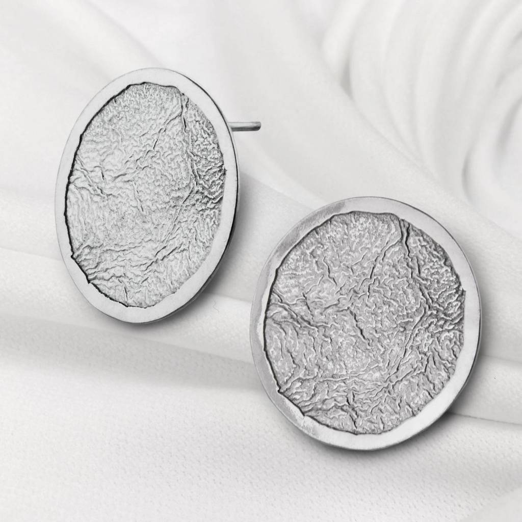 Circle Sterling Silver Stud Earring 