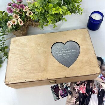 Personalised Wooden Heart Memory Box, 4 of 12