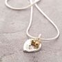 Organic Heart Sterling Silver Drop Earrings And Pendant Set, thumbnail 3 of 4