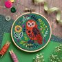 Folk Owl Mini Embroidery Kit, thumbnail 1 of 3