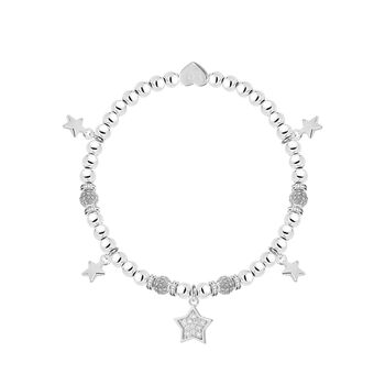 Happy Birthday Sparkling Stars Charm Bracelet In Flower Box, 2 of 4