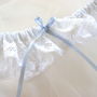 Audrey 'Something Blue' White Wedding Garter, thumbnail 3 of 10