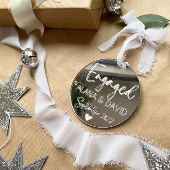 Personalised Engagement Christmas Tree Decoration, 4 of 8