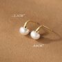 Sterling Silver Fresh Water Pearl Drop Earrings, thumbnail 4 of 5