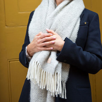 Personalised Lambswool Blanket Scarf, 9 of 12