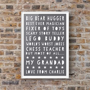 Personalised 'Things About …’ Print, 2 of 2