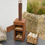 Aged Pizza Oven And Rust Chiminea Garden Heater, thumbnail 4 of 6