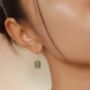 Green Aventurine Jade Lily Sterling Silver 925 Dangle Earrings, thumbnail 3 of 6