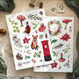 Christmas Woodland Vinyl Sticker Sheet Set, thumbnail 1 of 5