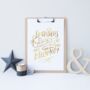 Sleigh Bells Ring Christmas Quote Foil Print, thumbnail 2 of 3