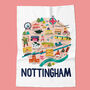 Nottingham Map Tea Towel, thumbnail 1 of 3