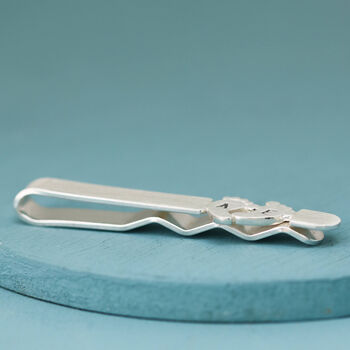 Personalised New Dad Tie Clip Sterling Silver, 4 of 7