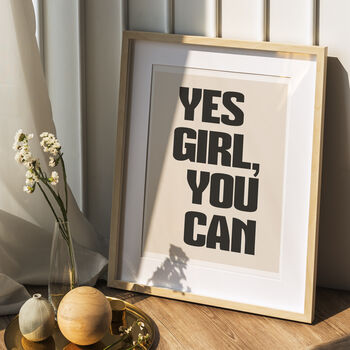 Strong Women Colourful Feminist Yes Girl You Can Print, 3 of 6