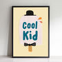 Cool Kids Ice Lolly Scandinavian Nursery Wall Art Print, thumbnail 1 of 1